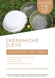 Keramické léto - Sada misek: 1.část 7.8. - sádrová forma
